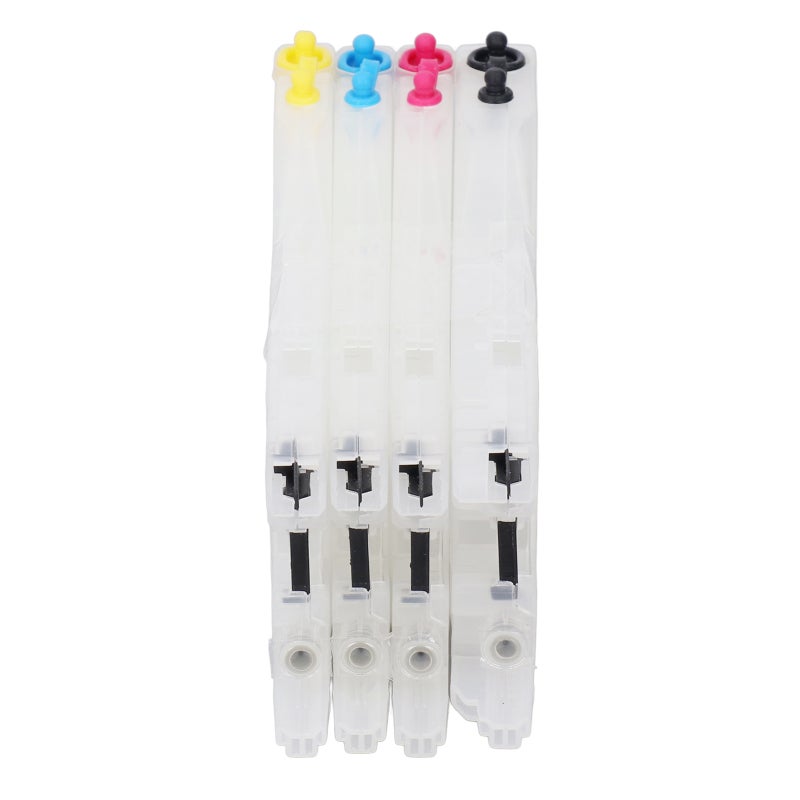 Refillable Ink Cartridge 4-Pack for LC12 LC17 LC73 LC79 Constant Pressure Design - Transparent PP Easy Refill Double Hole Cartridge for DCP J525N MFC J6910CDW - Image 4