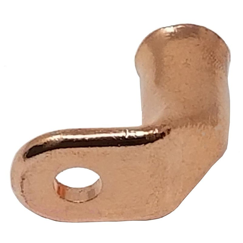 Crimp Supply 1/0 Ga. 3/8 Inch Stud Copper Lugs - 90 Degree - (Pack of 5) - Image 1