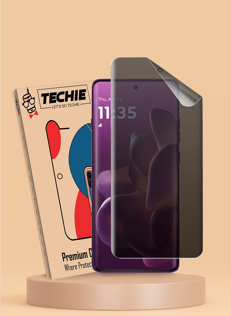 Techie Full Cover Matte Ceramic Privacy Screen Protector for Motorola edge 60 Pro 5G – Anti Fingerprint, Bubble Free Easy Installation - Image 1
