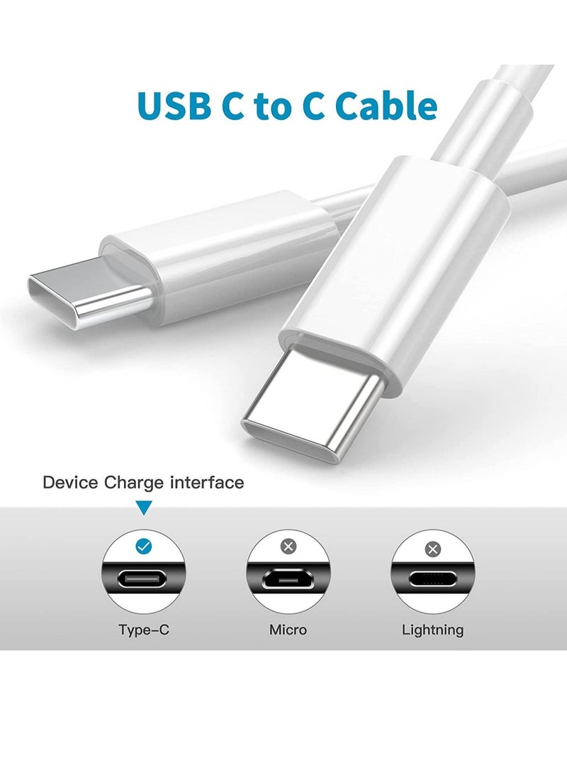 Generic - 2Pack 2M USB C to USB C Apple Fast Charging Cable for MacBook Pro Air/2020/2019/2018/2017/2016/IPad Air 4/5/iPad Pro 12.9/11 - Image 1