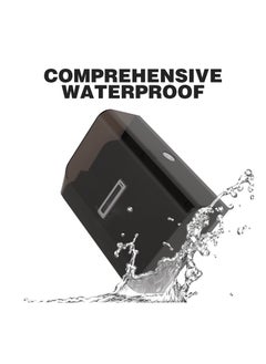 Y&D Paper Towel Dispenser Wall Mount with Key Lock, Adhesive Multifold C-Fold Hand Dispenser, for Office Bathroom Kitchen and Restaurant Disposable Towels Hangin, Black  - Image 3