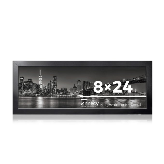 8X24 PICTURE FRAME BLACK1 PACK PANORAMIC PICTURE FRAME FOR WALL DECORATION CLASSIC BLACK MINIMALIST STYLE SUITABLE FOR DECORATING HOUSES OFFICES HOTELS