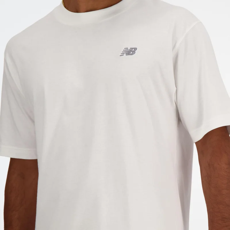New Balance White Men's Sport Essentials Cotton T-Shirt for Men | Best Price UAE