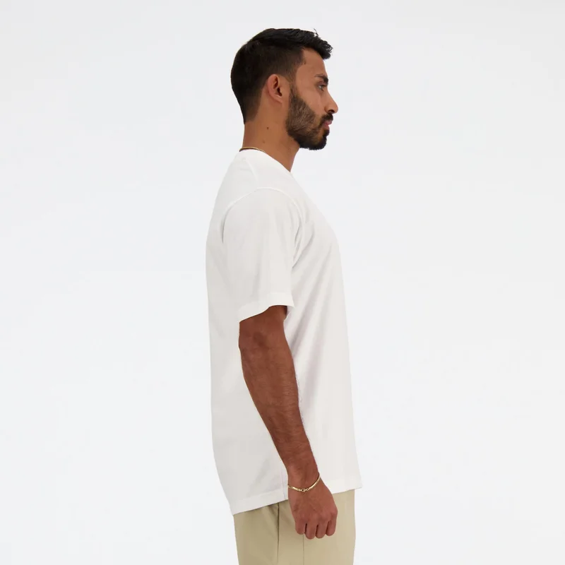 New Balance White Men's Sport Essentials Cotton T-Shirt for Men | Best Price UAE