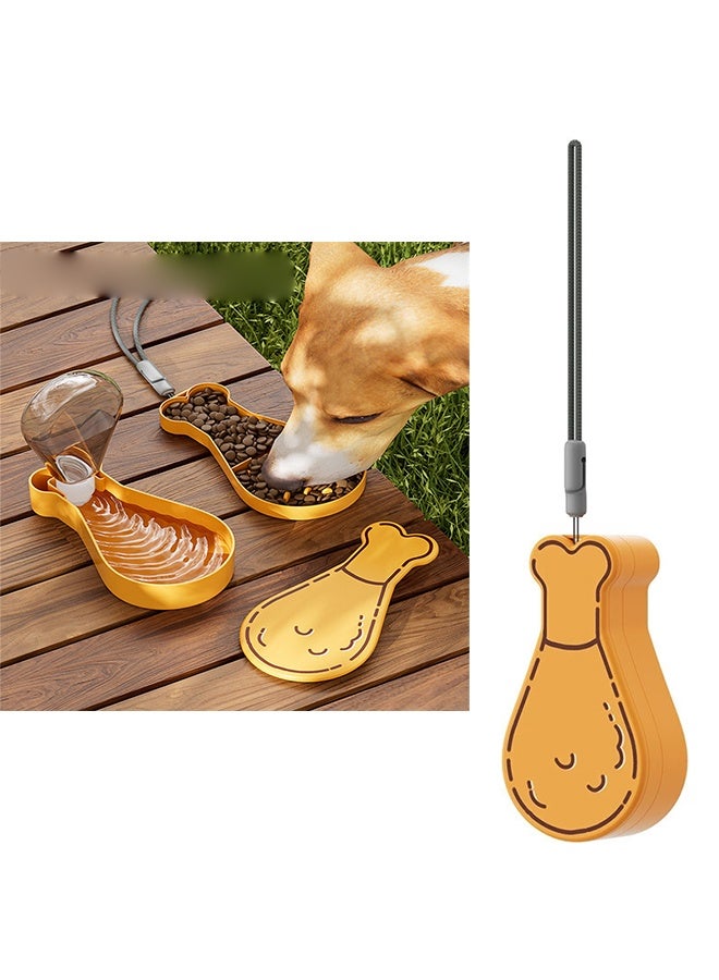 زجاجة ماء ، موزع زجاجة مياه سفر للكلاب المحمولة مع حاوية علاج ، زجاجة ماء للحيوانات الأليفة ووعاء 2 في 1 لأرنب جرو القط ، إكسسوارات سفر للمشي في الهواء الطلق ، المشي لمسافات طويلة ، التخييم - Image 1