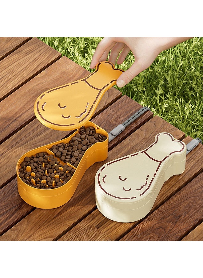 زجاجة ماء ، موزع زجاجة مياه سفر للكلاب المحمولة مع حاوية علاج ، زجاجة ماء للحيوانات الأليفة ووعاء 2 في 1 لأرنب جرو القط ، إكسسوارات سفر للمشي في الهواء الطلق ، المشي لمسافات طويلة ، التخييم - Image 4