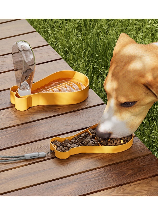 زجاجة ماء ، موزع زجاجة مياه سفر للكلاب المحمولة مع حاوية علاج ، زجاجة ماء للحيوانات الأليفة ووعاء 2 في 1 لأرنب جرو القط ، إكسسوارات سفر للمشي في الهواء الطلق ، المشي لمسافات طويلة ، التخييم - Image 5