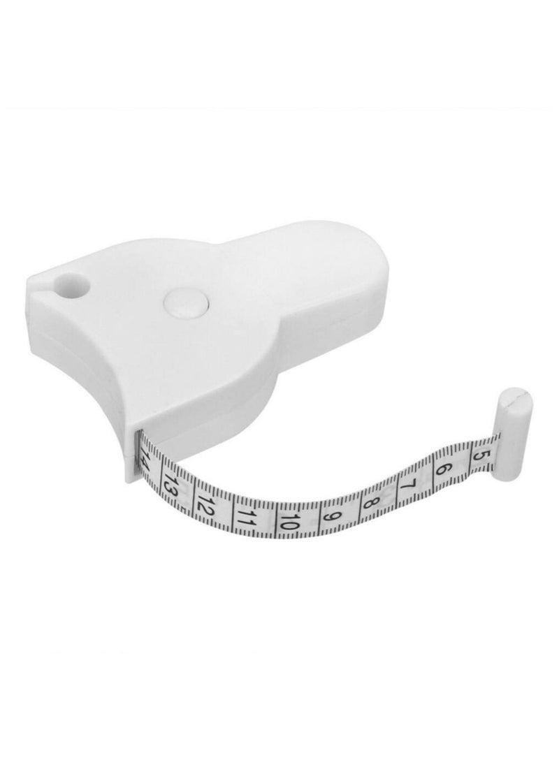 PiniceCore Waist Circumference Y-shaped Ruler Cm Inches Soft Leather Small Tape Measure Circle Ruler Automatic Telescopic Measurement Ruler  - Image 2