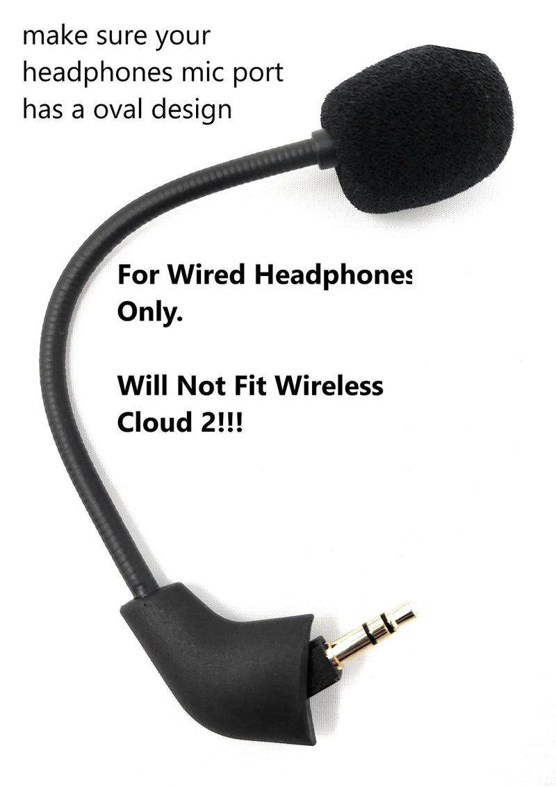 TNE Replacement Game Mic Microphone Boom for Pre-2021 1st Version Wired Kingston HyperX Cloud 2 II Cloud Core Cloud Pro CloudX PS5 Xbox One Nintendo Switch Computer PC Gaming Headsets - Image 3