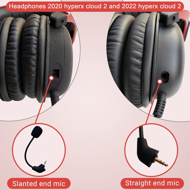 TNE Replacement Game Mic Microphone Boom for Pre-2021 1st Version Wired Kingston HyperX Cloud 2 II Cloud Core Cloud Pro CloudX PS5 Xbox One Nintendo Switch Computer PC Gaming Headsets - Image 2