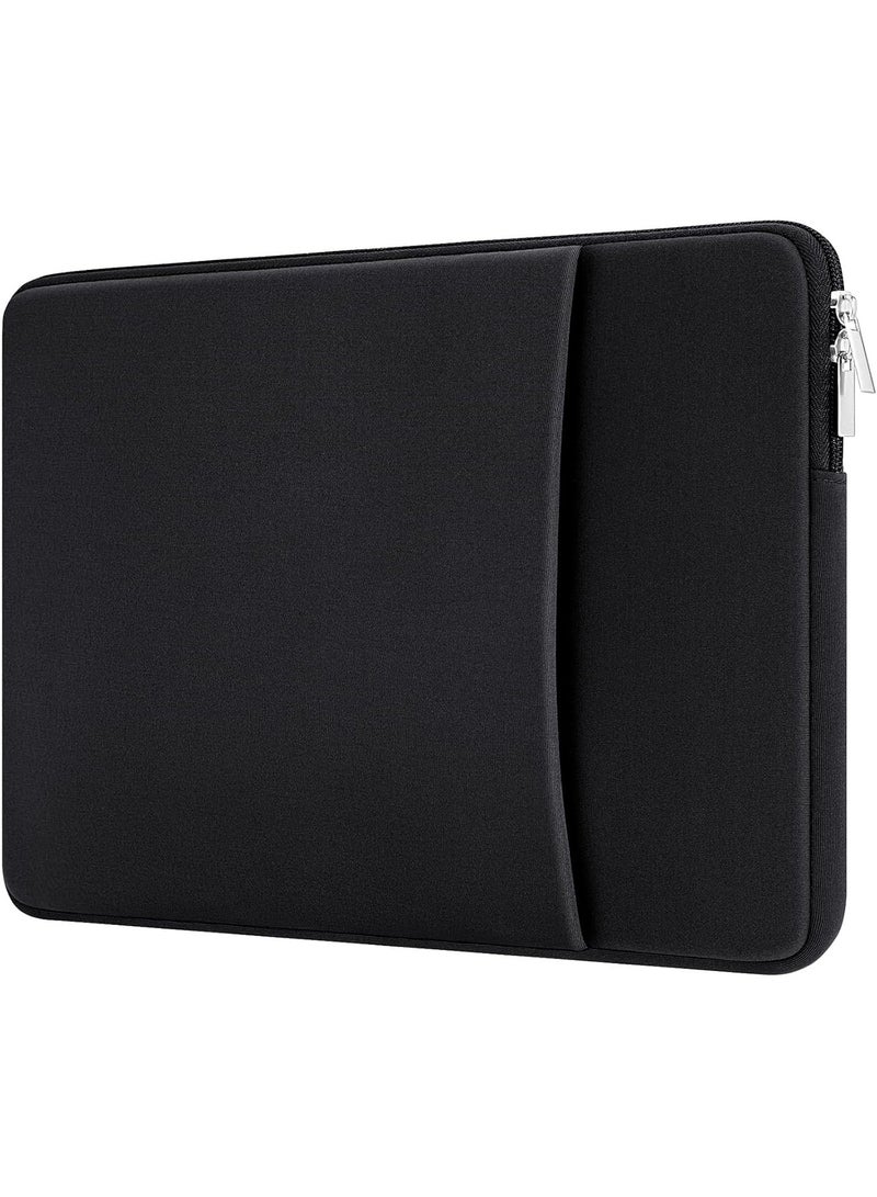 حقيبة غلاف كم لجهاز أبل ماك بوك إير/برو/ريتينا حقائب لابتوب حالات لابتوب سوداء - Image 1