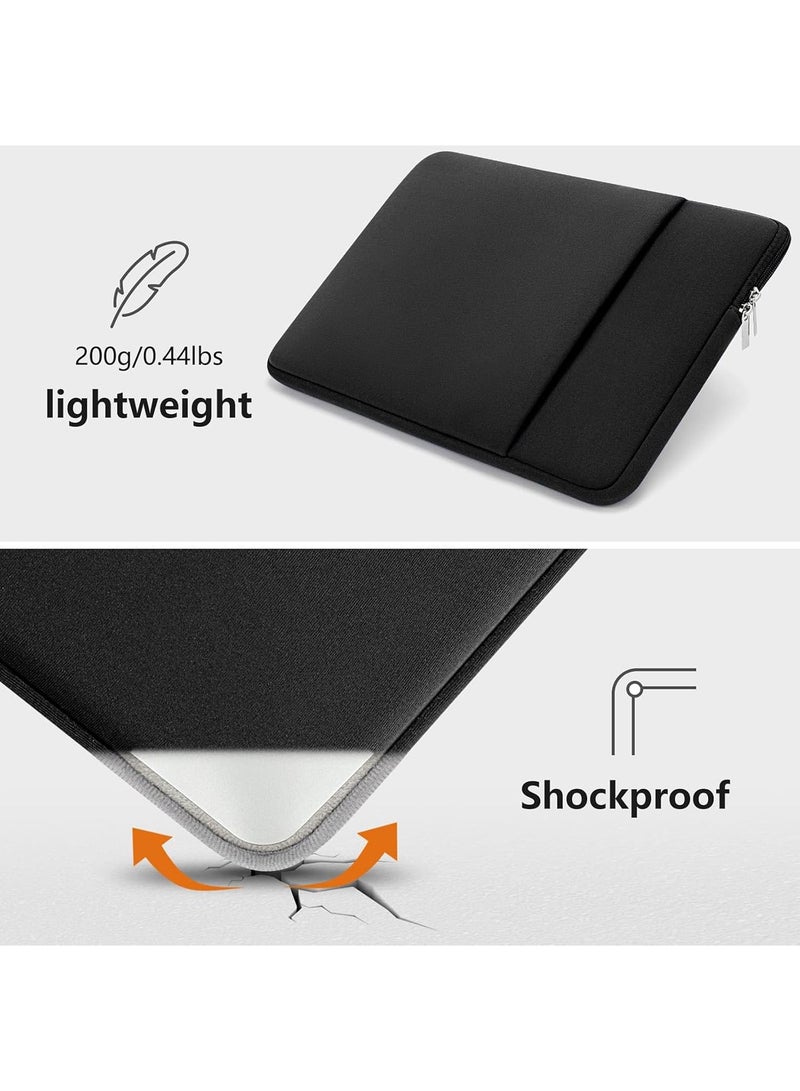 حقيبة غلاف كم لجهاز أبل ماك بوك إير/برو/ريتينا حقائب لابتوب حالات لابتوب سوداء - Image 2