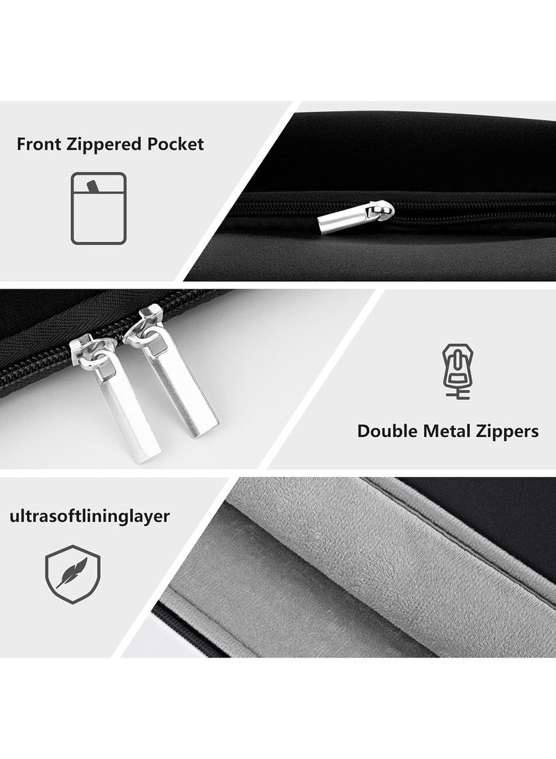 حقيبة غلاف كم لجهاز أبل ماك بوك إير/برو/ريتينا حقائب لابتوب حالات لابتوب سوداء - Image 4