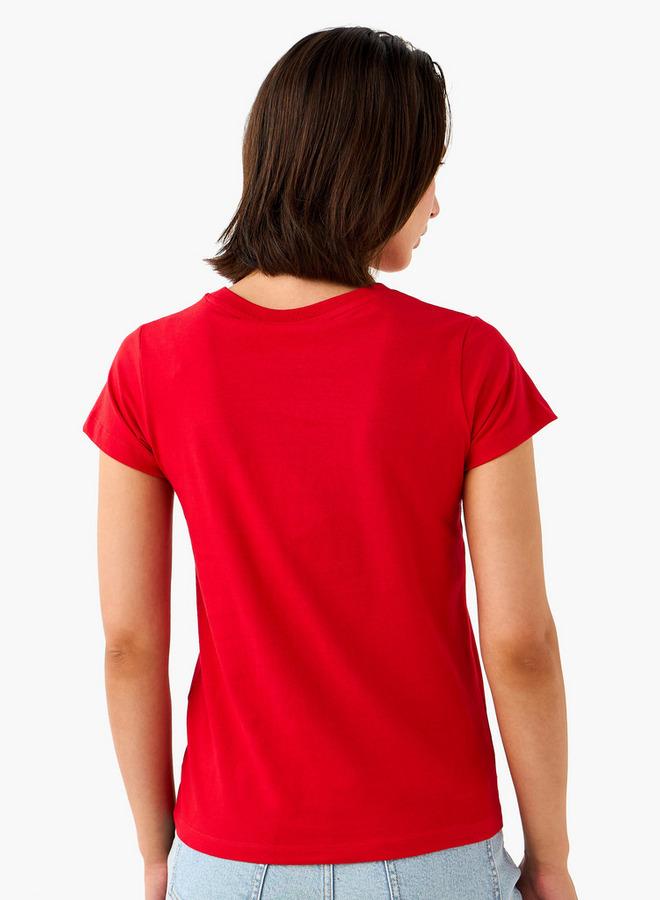 اس بي كاركترز تيشيرت بطباعة سنوبي من  بياقة دائرية وأكمام قصيرة - Image 3