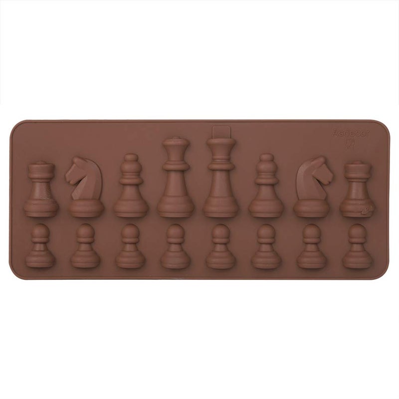 Estink Silicone Chocolate 16Cavity International Chess Shaped Chocolate Cake Ice Fondant Cupcake Cake Decorating Tool