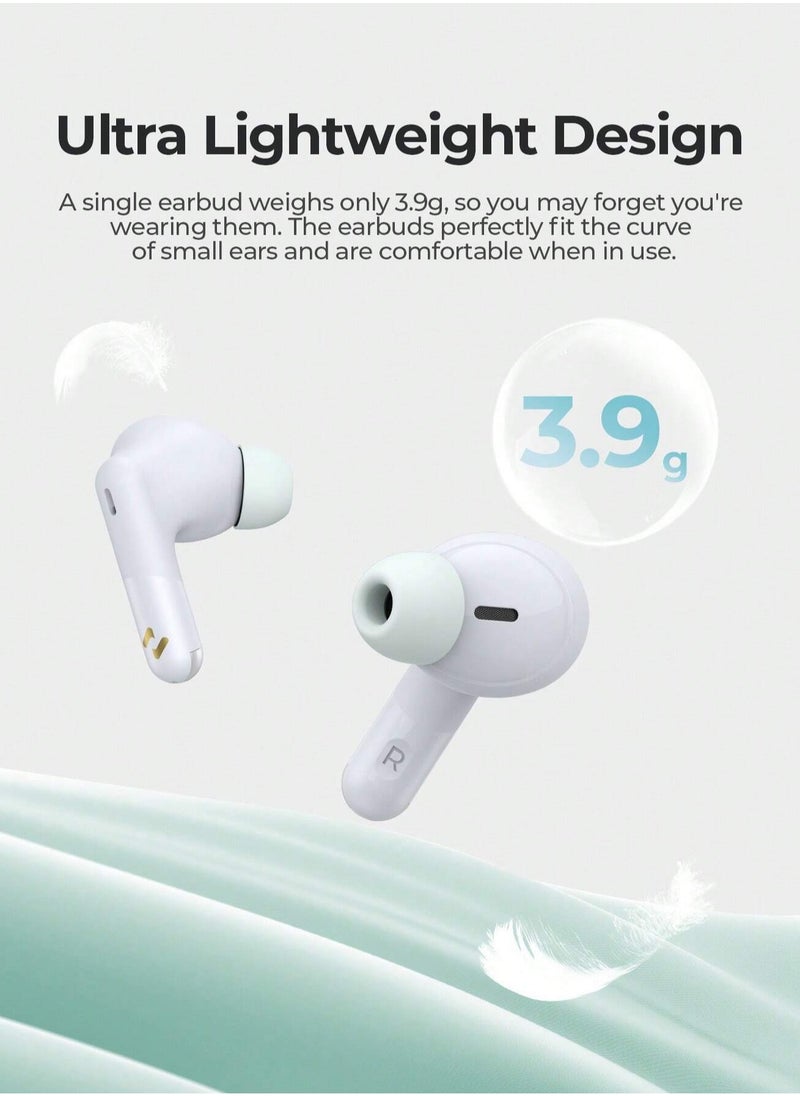 Wireless Earbuds, TWS Bluetooth 5.4 with 13mm Driver, Dual MIC ENC Noise Cancelling Headphones, Multipoint Connection Bluetooth Earphones, 33H Playtime, In-Ear Headphones for Music, Calls, Gaming and More, Fully Compatible for Android and iOS Devices (Light Green)