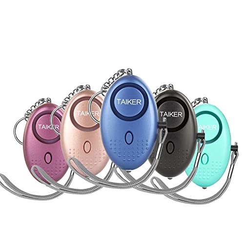 Taiker Personal Alarm for Women, 5 Pack 140DB Emergency Self-Defense Security Alarm Keychain with LED Light for Women Kids and Elders - Image 1