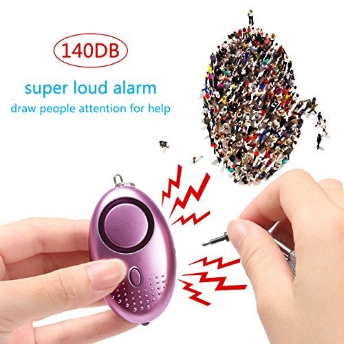 Taiker Personal Alarm for Women, 5 Pack 140DB Emergency Self-Defense Security Alarm Keychain with LED Light for Women Kids and Elders - Image 2