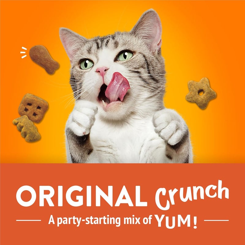 فريسكس حلوى القطط Purina Friskies المصنوعة في مصانع الولايات المتحدة الأمريكية، مزيج الحفلات Original Crunch – عبوة سعة 30 أونصة - Image 2