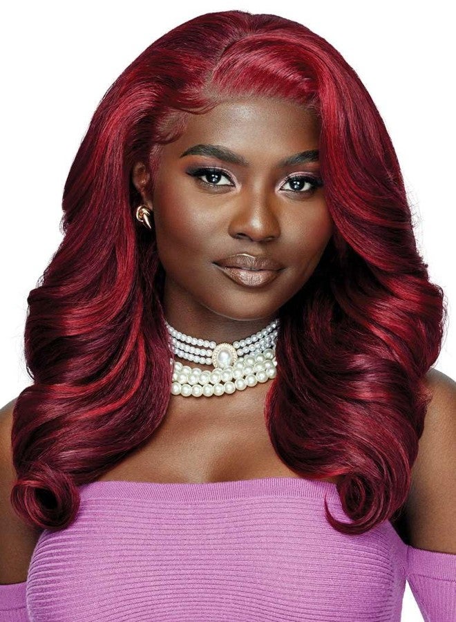 Outre Lace Front Wig - Perfect Hair Line 13X4 - Swoop Series - Swoop 2 (DRFF AMBER SUNSET) - Image 1
