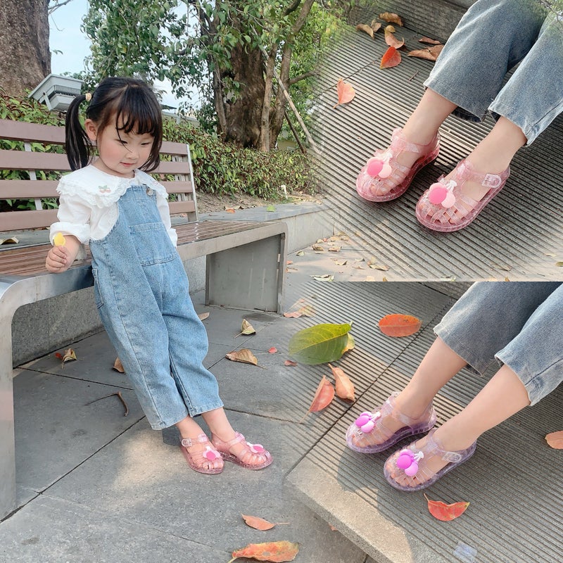 Girls' Sandals Summer Roman Shoes Summer Women'S Baotou Small Girls Middle-Aged Children'S Crystal Shoes - Image 2