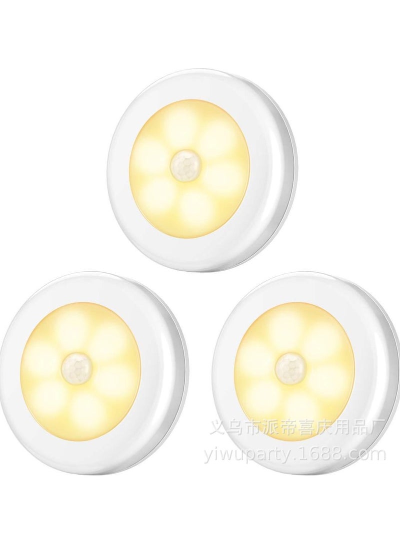 LOULUEN ضوء LED بحساس حركة 3 قطع مع لاصق