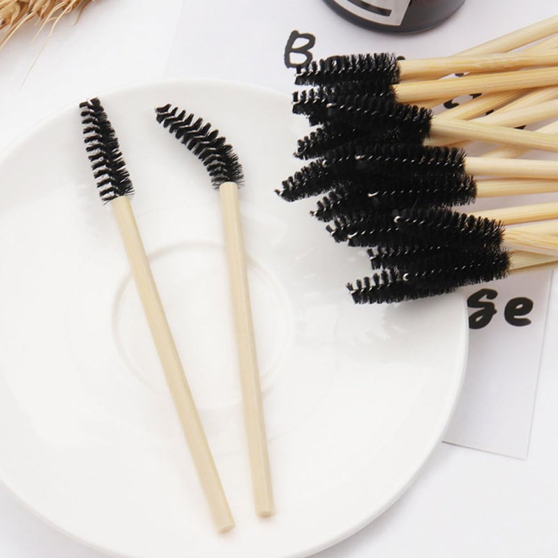 ABOOFAN 100pcs Disposable Mascara Applicator Lash Brushes with Handles Nylon Eyebrow Brush Wands for Professional Makeup and Eyelash Extension Use - Image 5