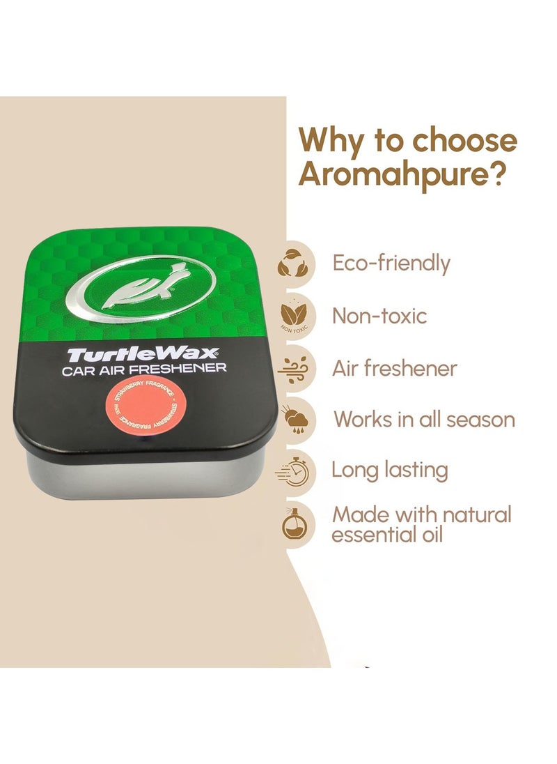 TURTLE Turtle Wax Car Air Freshener – Fresh Strawberry Fragrance for Lasting Car Freshness 30g  - Image 4