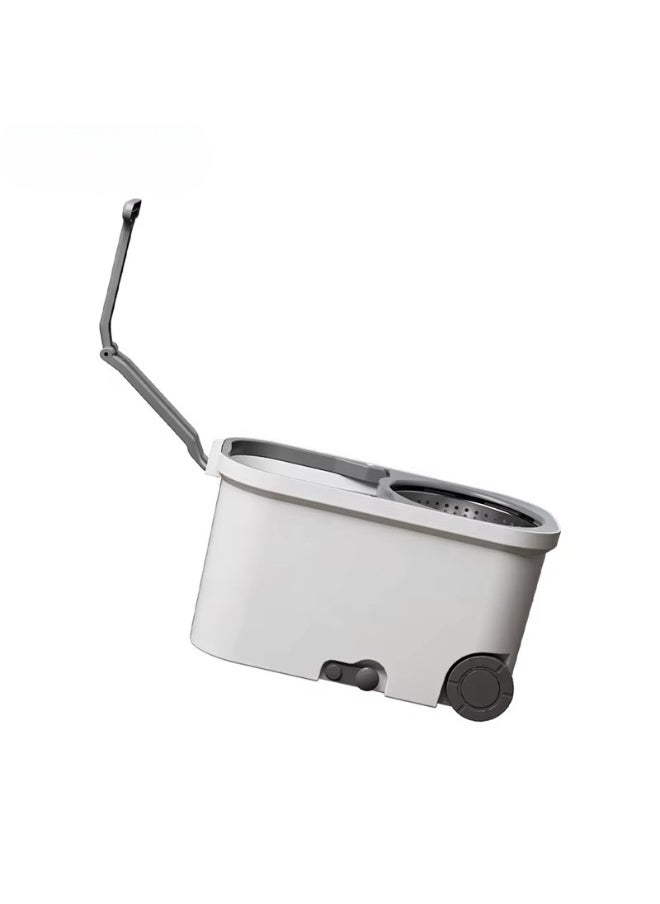 360-Degree Spin Mop and Bucket Set - Detachable Spinning Bucket with Wheels, Stainless Steel Telescopic Long Handle, Lazy Mop, Reusable Microfiber Mop Heads, 6L Bucket for Deep Cleaning on All Floor Surfaces