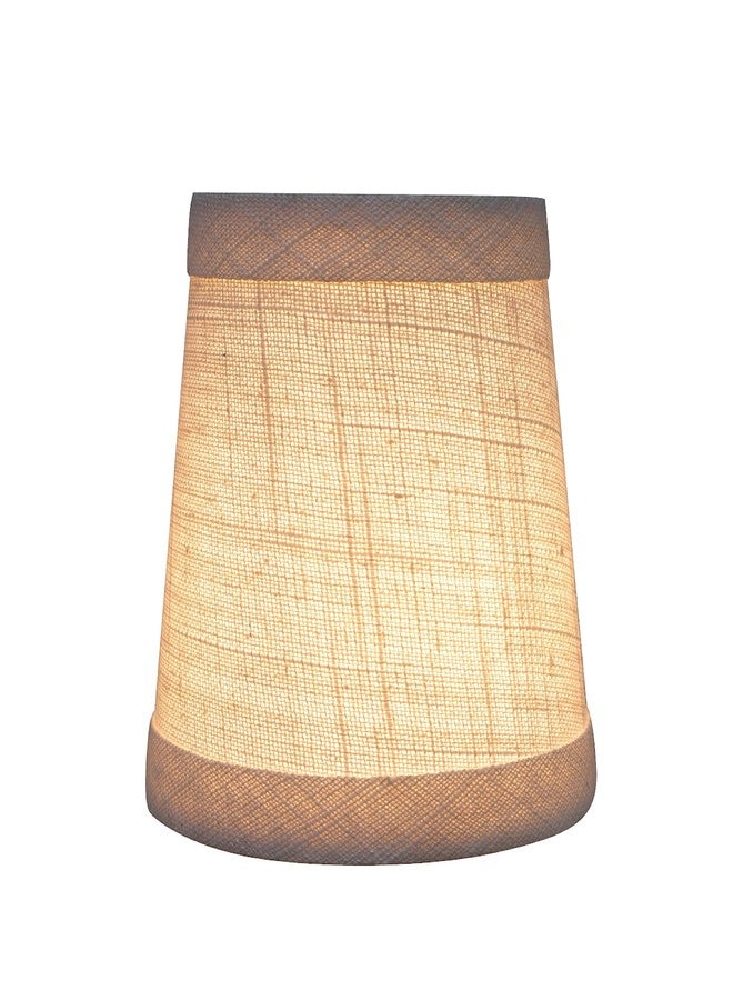 Aspen Creative 32713-2B, Empire Clip-On Chandelier Lamp Shade, Off White, 3" Top x 4" Bottom x 4" Slant Height, Set of 2 - Image 2
