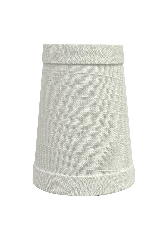 Aspen Creative 32713-2B, Empire Clip-On Chandelier Lamp Shade, Off White, 3" Top x 4" Bottom x 4" Slant Height, Set of 2 - Image 3