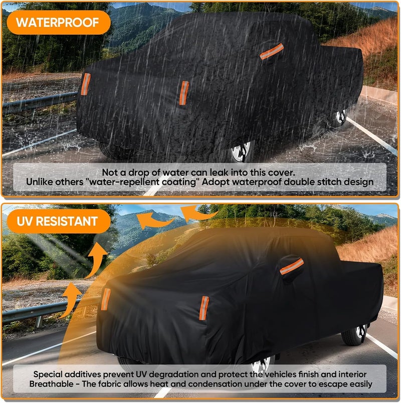 NEVERLAND Truck Cover Waterproof All Weather - Pickup Truck Car Cover Fit for Ford F150, Chevrolet Silverado 1500, Gmc Sierra, Ram 1500, Toyota Tundra (Length Up to 250 inch) - Image 5