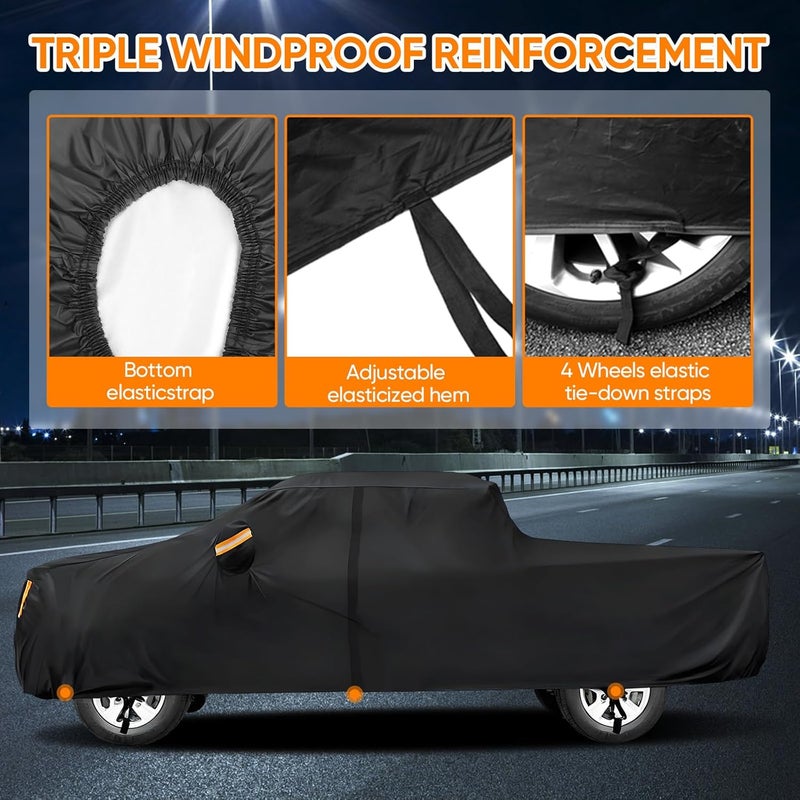 NEVERLAND Truck Cover Waterproof All Weather - Pickup Truck Car Cover Fit for Ford F150, Chevrolet Silverado 1500, Gmc Sierra, Ram 1500, Toyota Tundra (Length Up to 250 inch) - Image 4