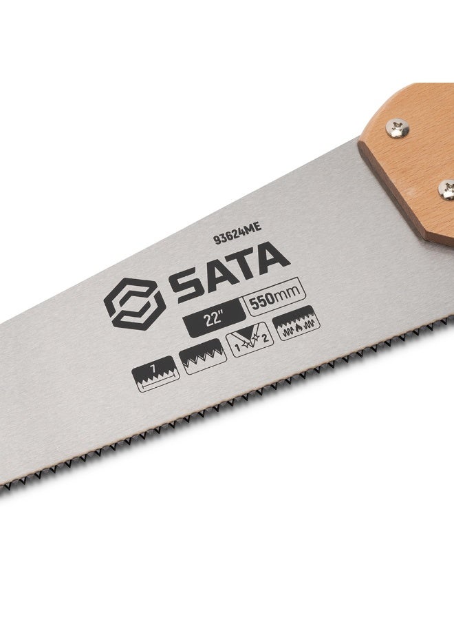 SATA ST93624ME 550mm Wood Handle Hand Saw 7 teeth/inch - Image 4
