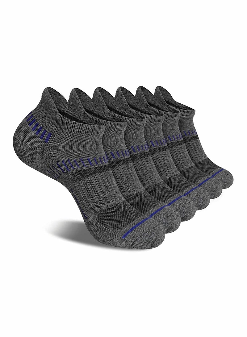 Men's Low Cut Athletic Ankle Socks for Comfort and Performance in Gray - Image 1