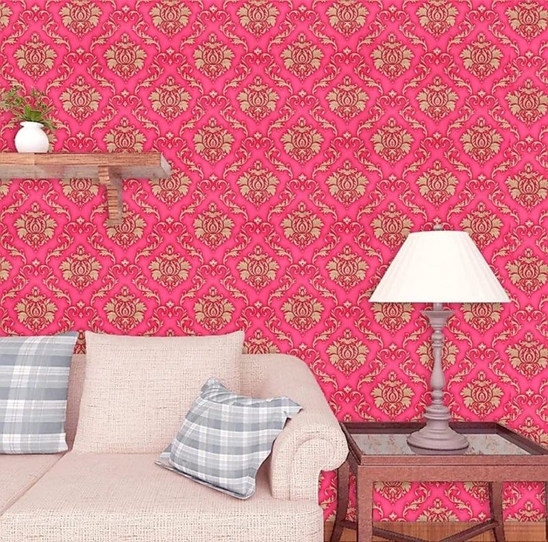 RedChimes Self-Adhesive Wallpaper Waterproof Old Furniture Vinyl Stickers Wooden Door Wardrobe Desktop PVC Wall Papers 45 X 304 CM- (Flower Style-2) - Image 4