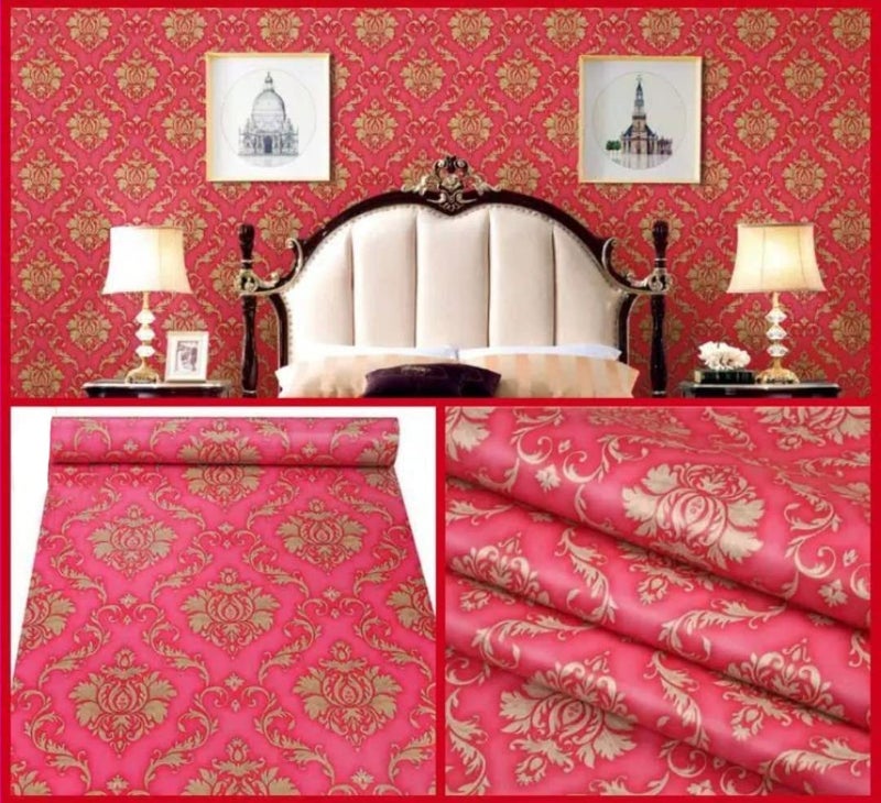 RedChimes Self-Adhesive Wallpaper Waterproof Old Furniture Vinyl Stickers Wooden Door Wardrobe Desktop PVC Wall Papers 45 X 304 CM- (Flower Style-2) - Image 3