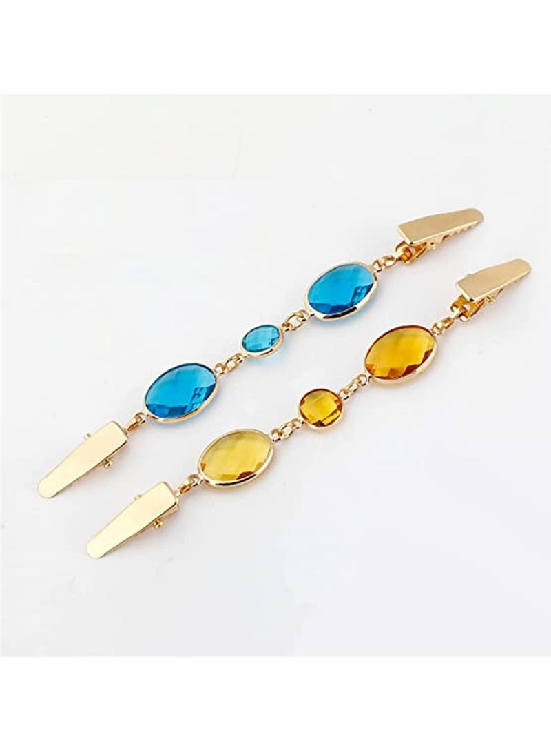 SYOSI Cardigan Clip Sweater Clip Sweater Dress Clip with Vintage Jewelry Shawl Clasps Collar Clip with Chain Suitable for Vintage Dress Scarf Sweater Clothes Shirt 2 PCS 2 Styles - Image 5