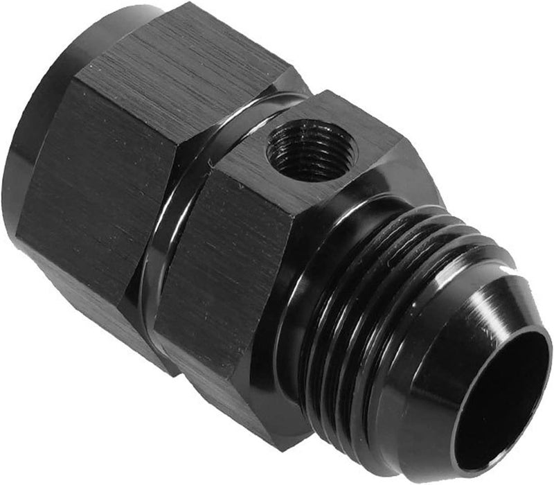 WedFeir 6AN Male to -6 Female Swivel Adapter with Gauge Port - Image 1