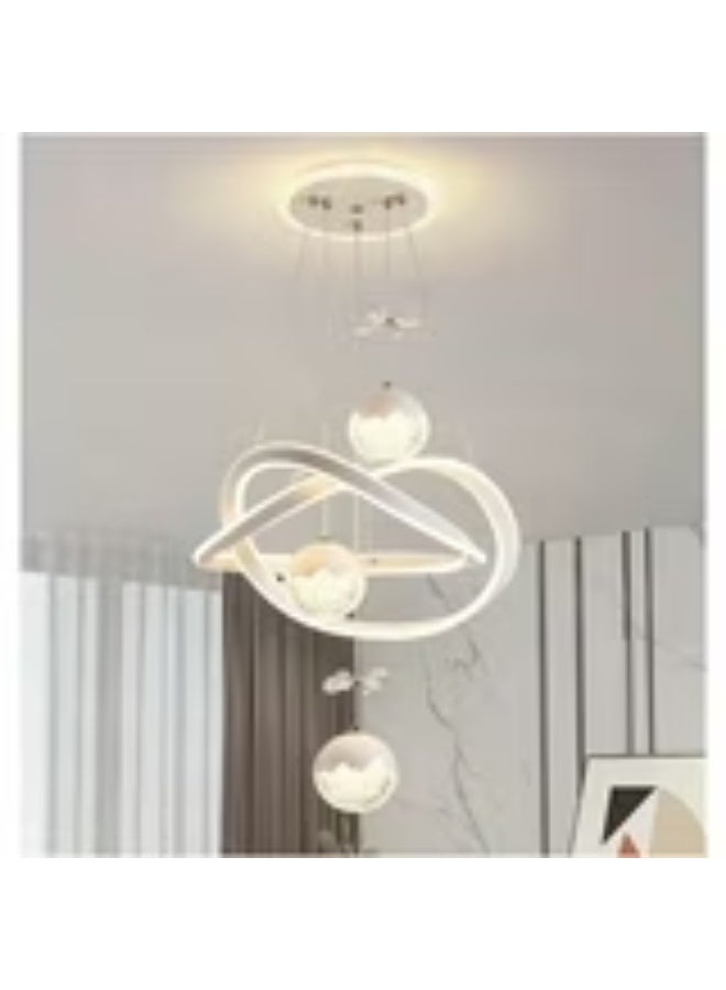 AFN Modern LED Pendant Light with Unique Geometric Design, Crystal Accents, and Adjustable Suspension – Perfect for Living Rooms, Dining Areas, and Contemporary Home Decor - Image 1