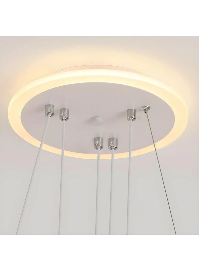 AFN Modern LED Pendant Light with Unique Geometric Design, Crystal Accents, and Adjustable Suspension – Perfect for Living Rooms, Dining Areas, and Contemporary Home Decor - Image 5