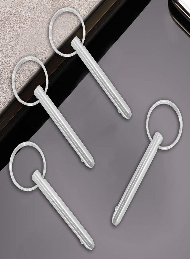 DanziX 4 Pack Quick Release Pin,DanziX Bimini Top Pin Diameter 1/4"(6.3mm),Total Length 2"(51mm),Effective Length 1.57"(40mm) with Lanyards Full 316 Stainless Steel Marine Hardware,Free Installation Screws - Image 2