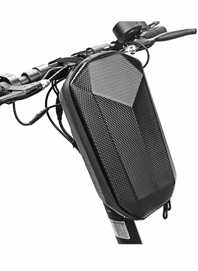 Y&D Scooter Storage Bag, Waterproof Hard Shell Handlebar Bag for Electric Scooter, Self Balancing and Folding Bike (Black)  - Image 1