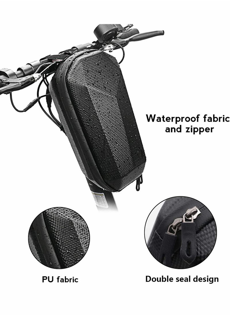 Y&D Scooter Storage Bag, Waterproof Hard Shell Handlebar Bag for Electric Scooter, Self Balancing and Folding Bike (Black)  - Image 3