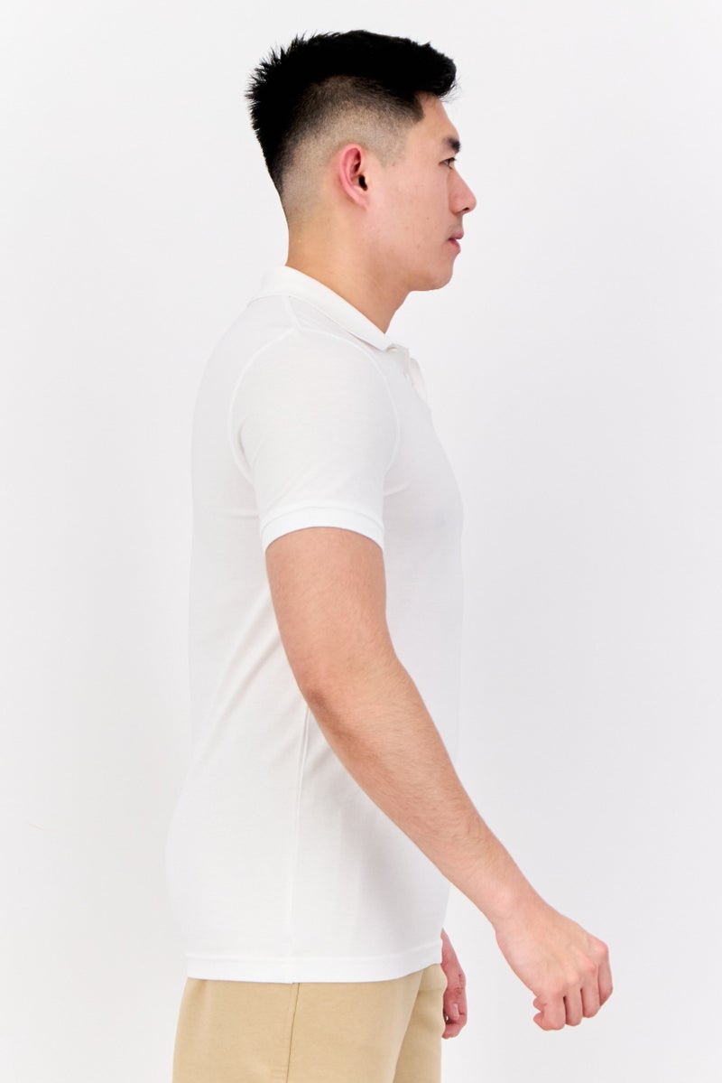 PUMA Men Sportswear Fit Embroidered Logo Short Sleeve Polo Shirt, White - Image 2