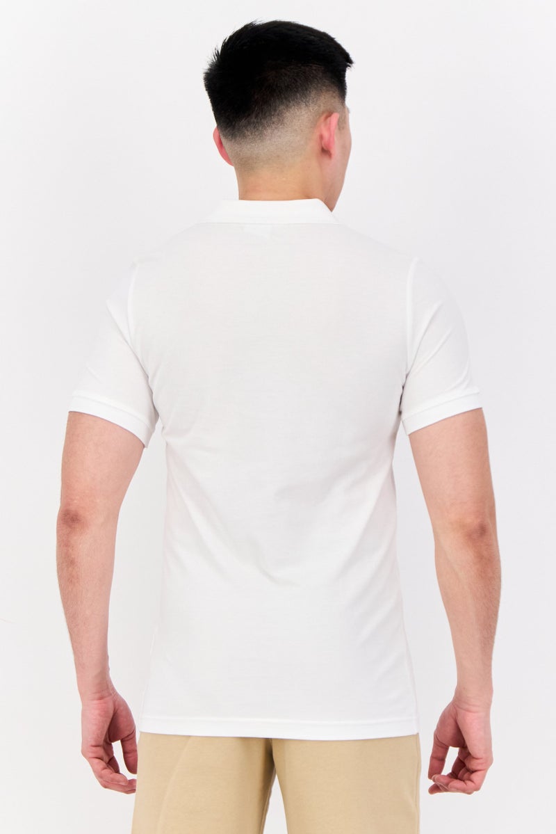 PUMA Men Sportswear Fit Embroidered Logo Short Sleeve Polo Shirt, White - Image 4