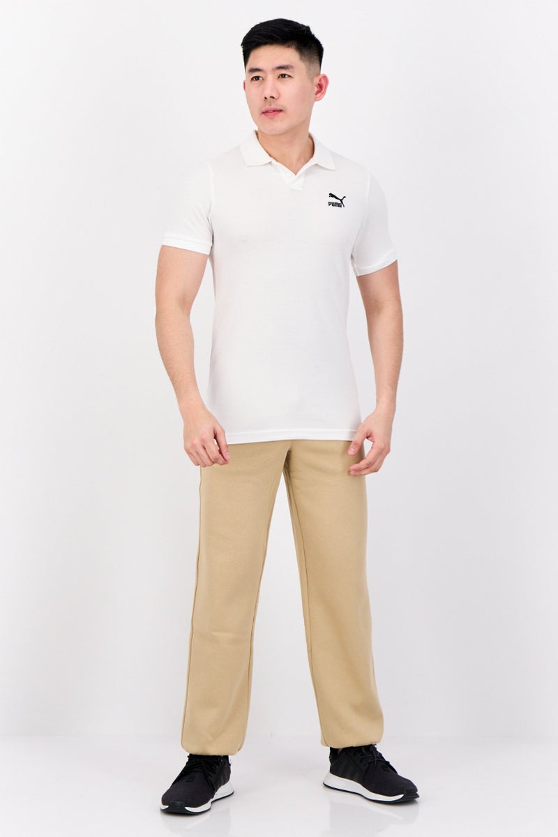 PUMA Men Sportswear Fit Embroidered Logo Short Sleeve Polo Shirt, White - Image 3