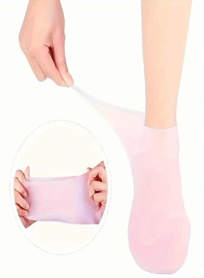 AROAQ Moisturizing Silicone Gel Socks for Dry Cracked Feet Nourishing Skin Lubricating Foot Care Massage Socks - Image 3