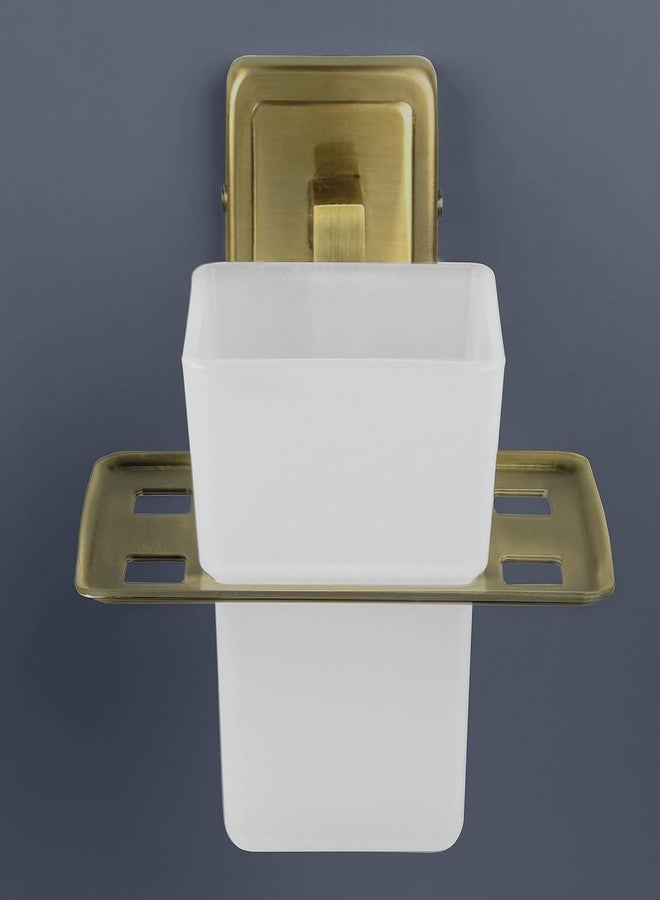 Plantex (Primax) 304 Grade Stainless Steel Toothbrush Holder/Stand/Toothpaste Stand/Tumbler Holder for Bathroom - Decan (Brass Antique) - Image 5