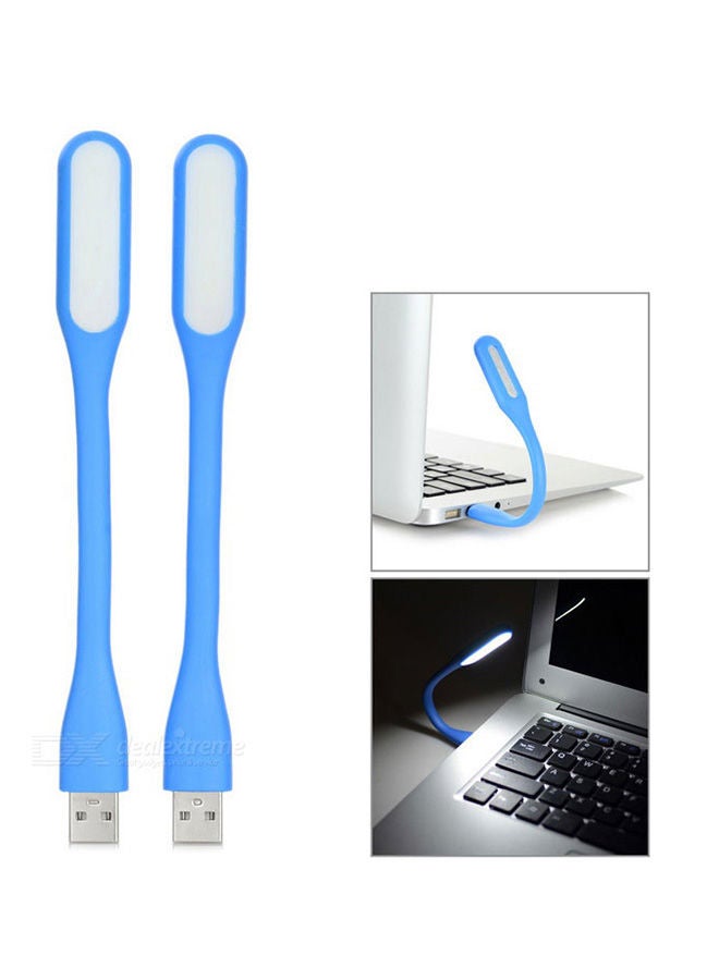 نيبمينينت قطعتان من مصباح LED ليلي صغير ومرن بمنفذ USB لأجهزة اللابتوب والباور بنك أزرق 16.51x1.78x0.89سم - Image 2